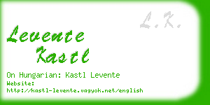 levente kastl business card